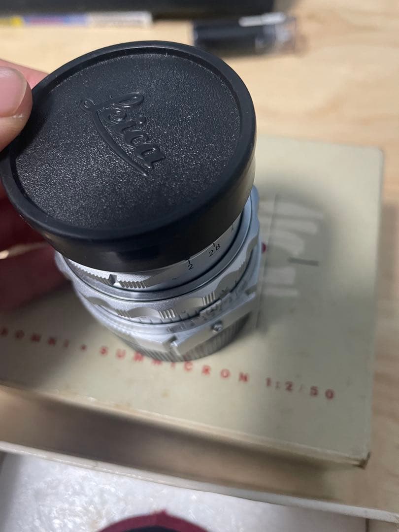 t*2様 DR Summicron 50mm F2 メガネ、箱、フード付き