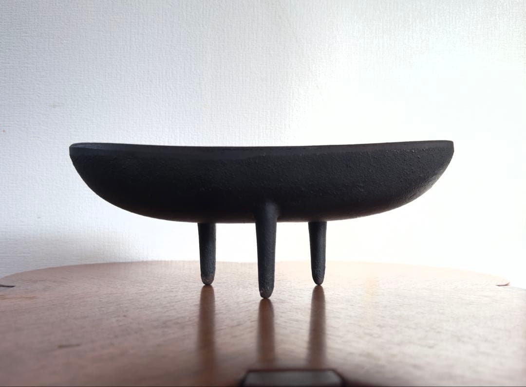 名作 南部鉄器 70年代 水盤 三つ足 モダン ミッドセンチュリー ビンテージ