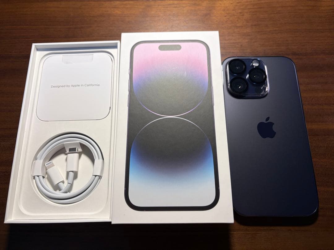 【美品】Apple iPhone 14 Pro ディープパープル