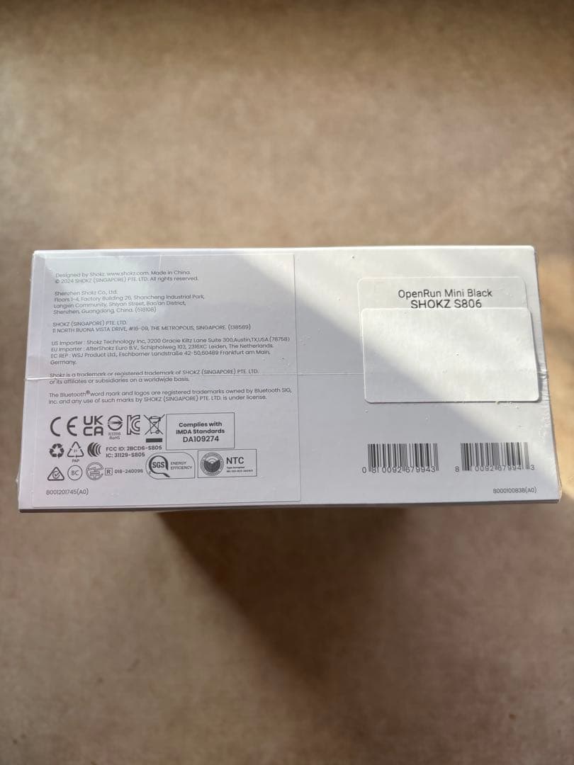 【あや】SHOKZ OPENRUN Mini骨伝導イヤホン ブラック