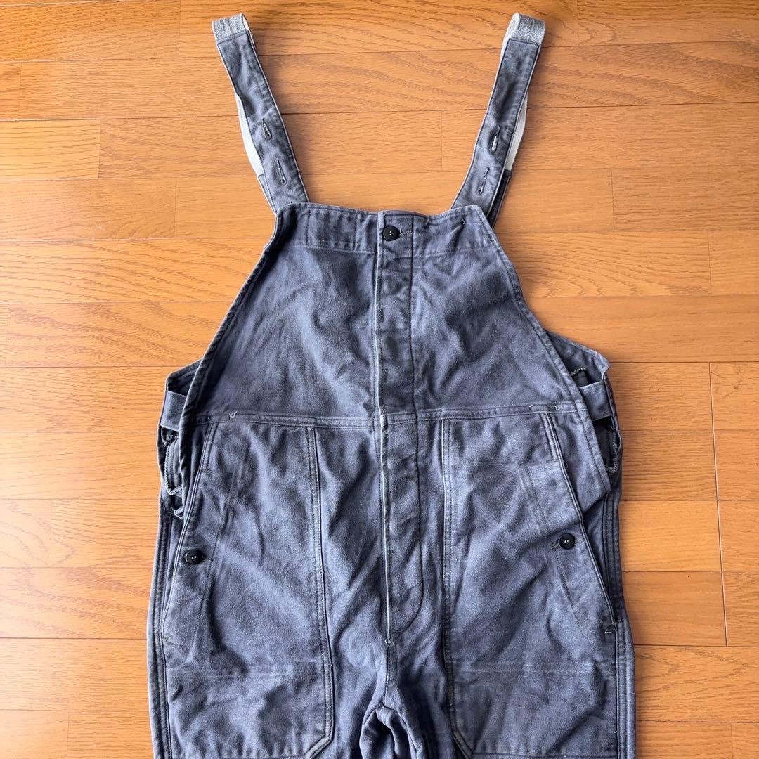 70s ドイツ軍 オーバーオール モールスキン ダブルニー ユーロワーク