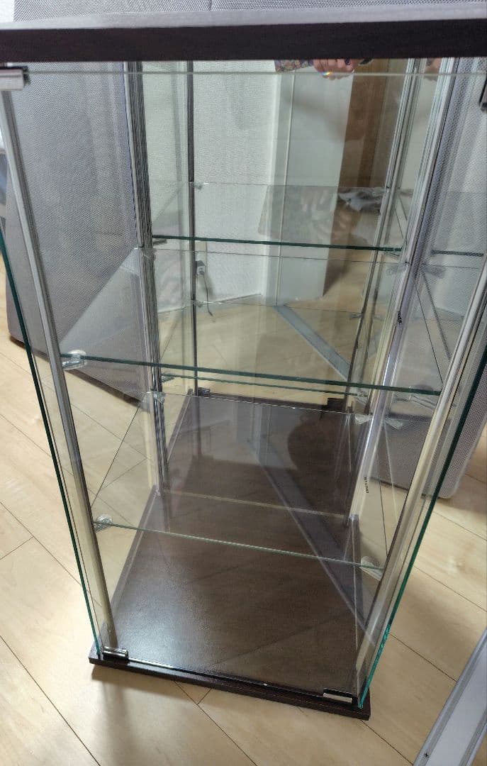 フィギュアケース コレクションケース　ガラス　3段　背面ミラー