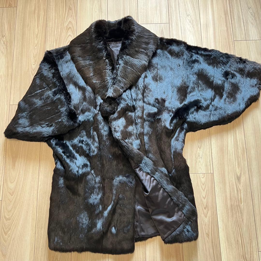 『オススメ』毛皮コート ファーコート ミンク リアルファー ダークブラウン