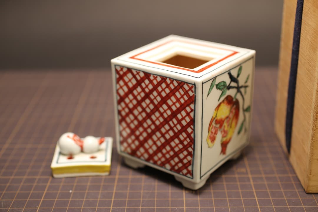 【即購入可】富本憲吉／香炉／柘榴／色絵／骨董／古美術／茶道／煎茶／工芸／人間国宝