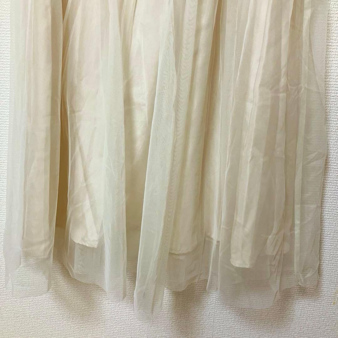 ドリードール　フェザーフラワーチュールドレス オケージョンドレス　エクリュ　M