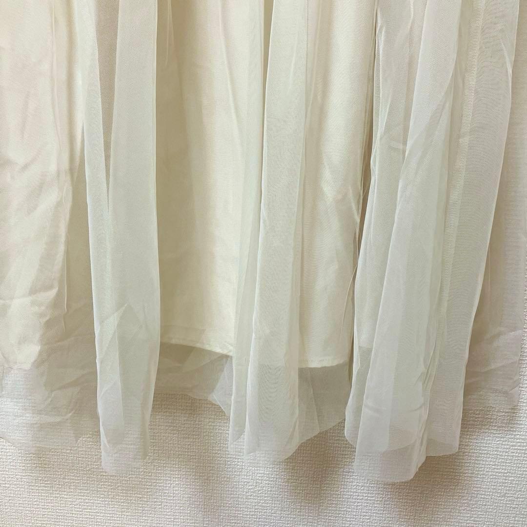 ドリードール　フェザーフラワーチュールドレス オケージョンドレス　エクリュ　M