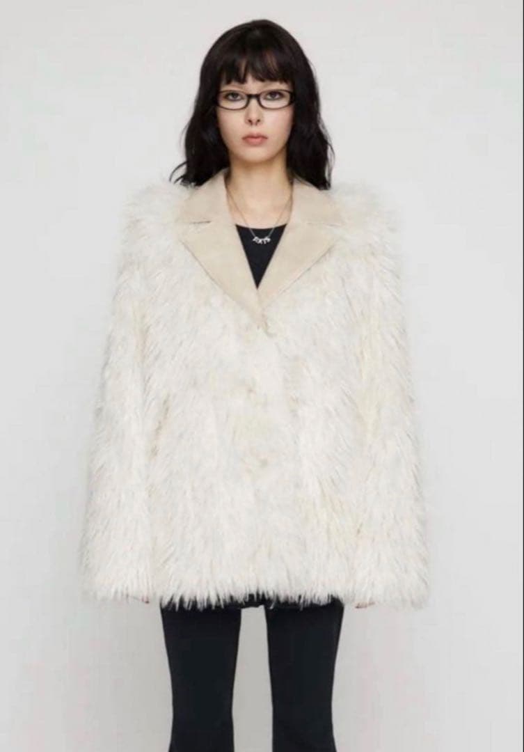 LAGUA GEM ホワイトファーコート