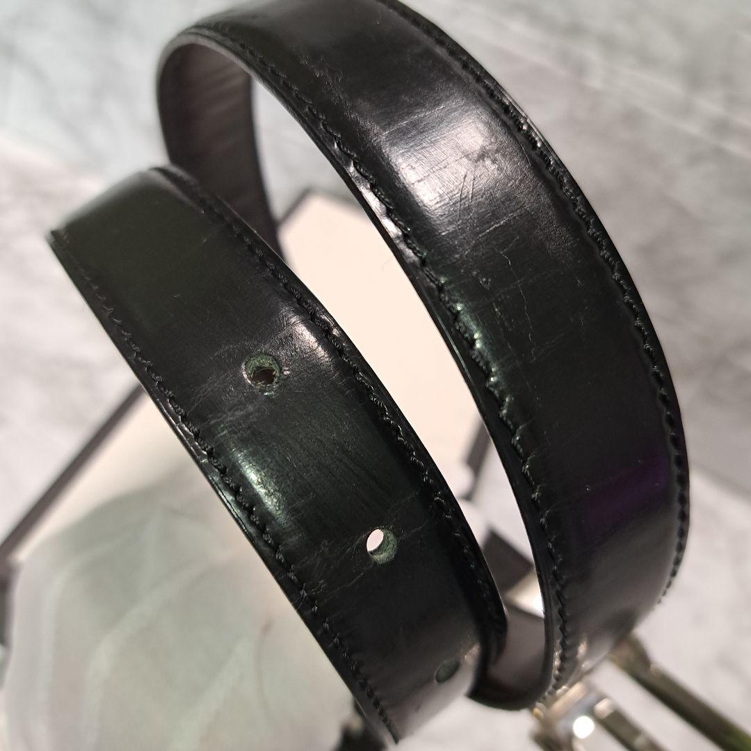 ✨美品✨GUCCI グッチ ベルト Gバックル シルバー金具 本革 ビジネス