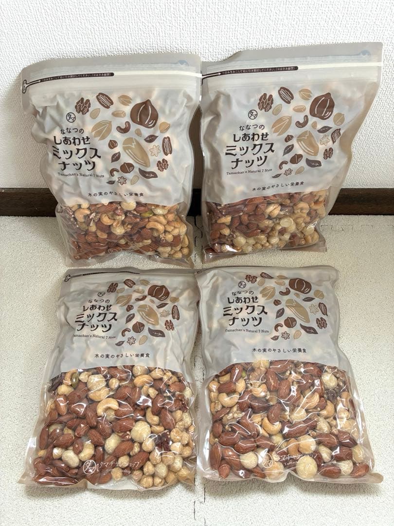 タマチャンショップ ななつのしあわせミックスナッツ 500g×4袋 2セット