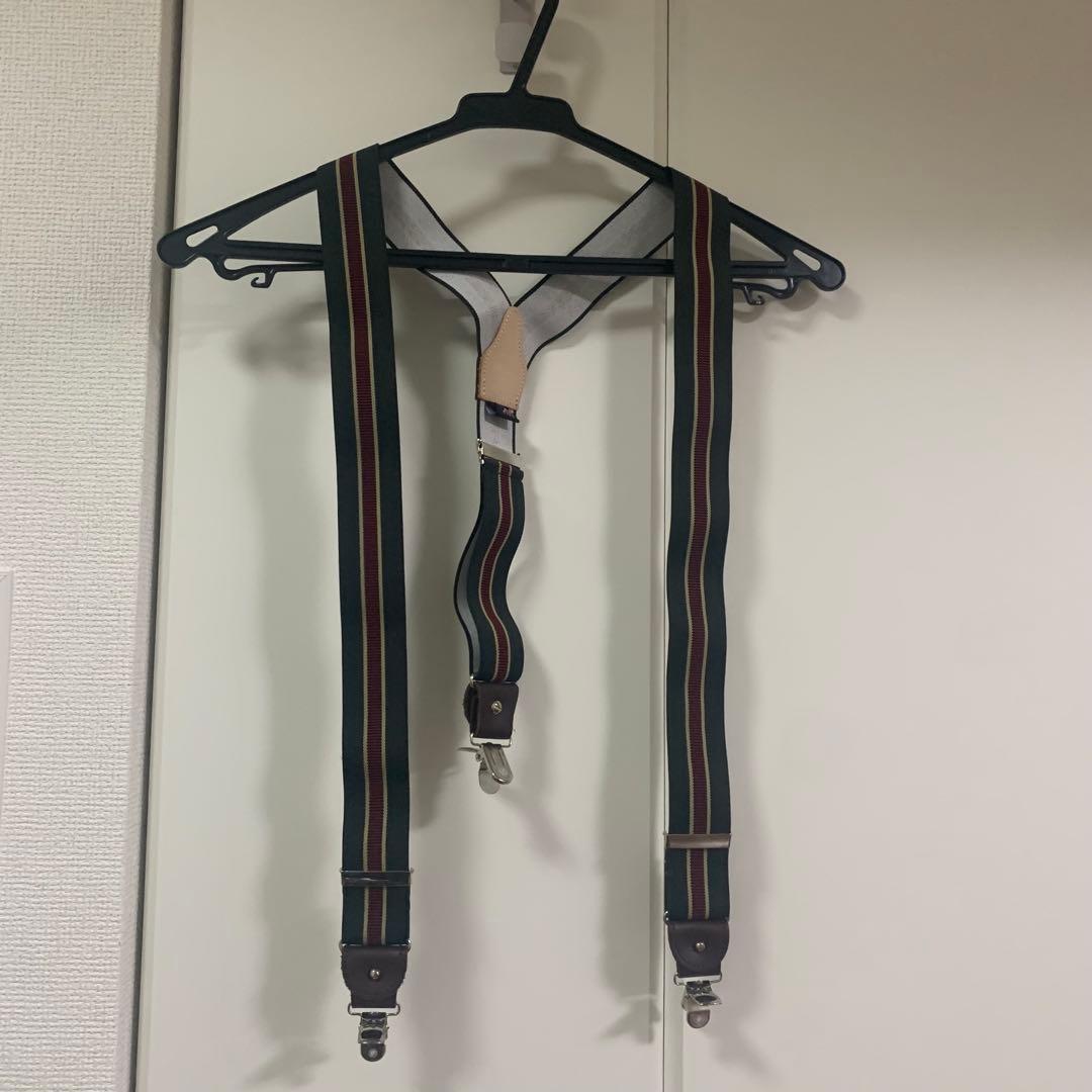 BEAMS F THURSTON ストライプ サスペンダー 35mm