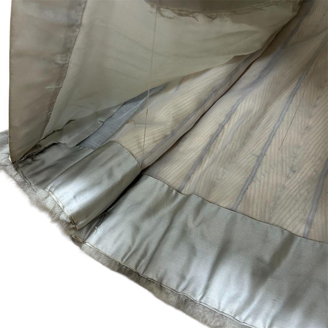 着丈110cm サファイアミンク ロングコート 毛皮 リアルファー サイズ11