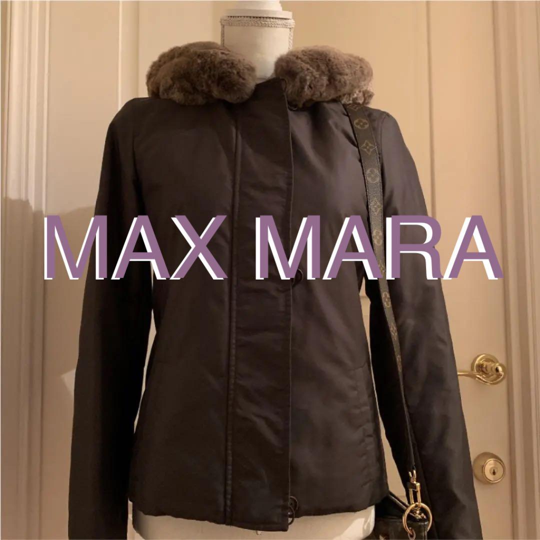 ぽっこり★MAX MARA★ファー付きリバーシブルジャケット　ブラウン38