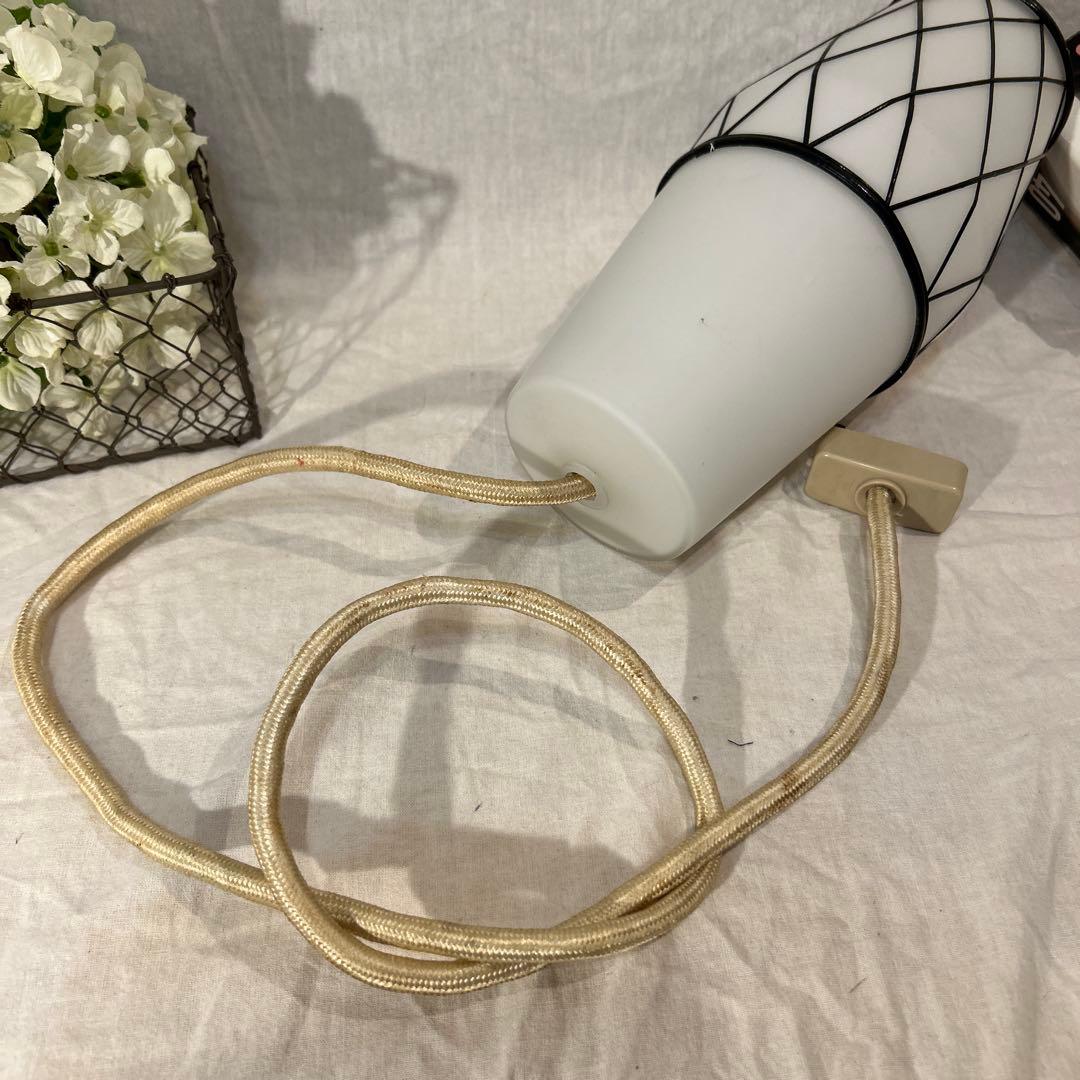 天井照明　和モダン　乳白ガラス　昭和レトロ　ガラス　ペンダントライト　温泉旅館