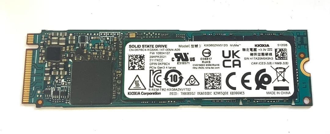 ③-WA499-KIOXIA NVMe 512GB SSD 1点