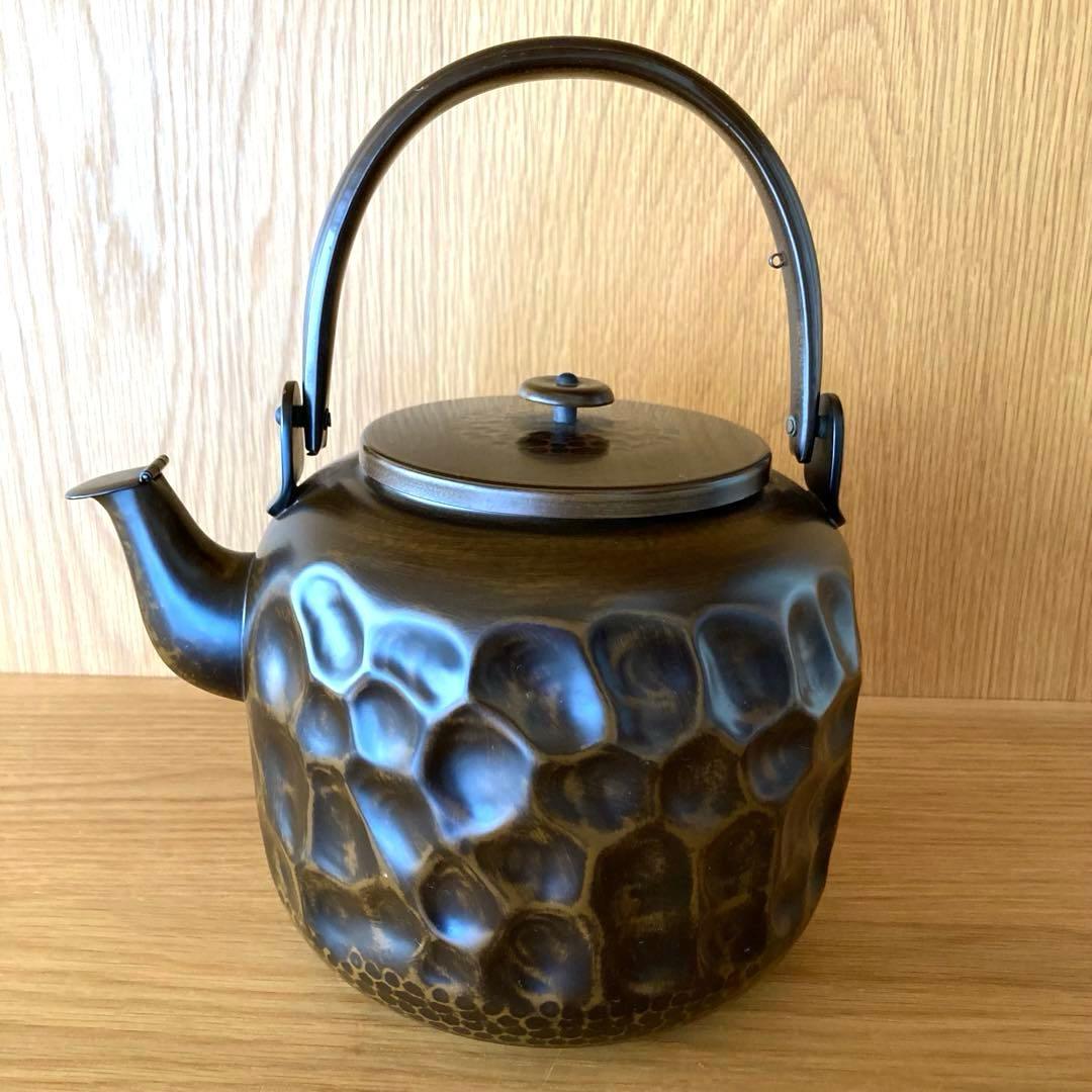 御水注　口蓋付　薬缶　茶道具　箱無し