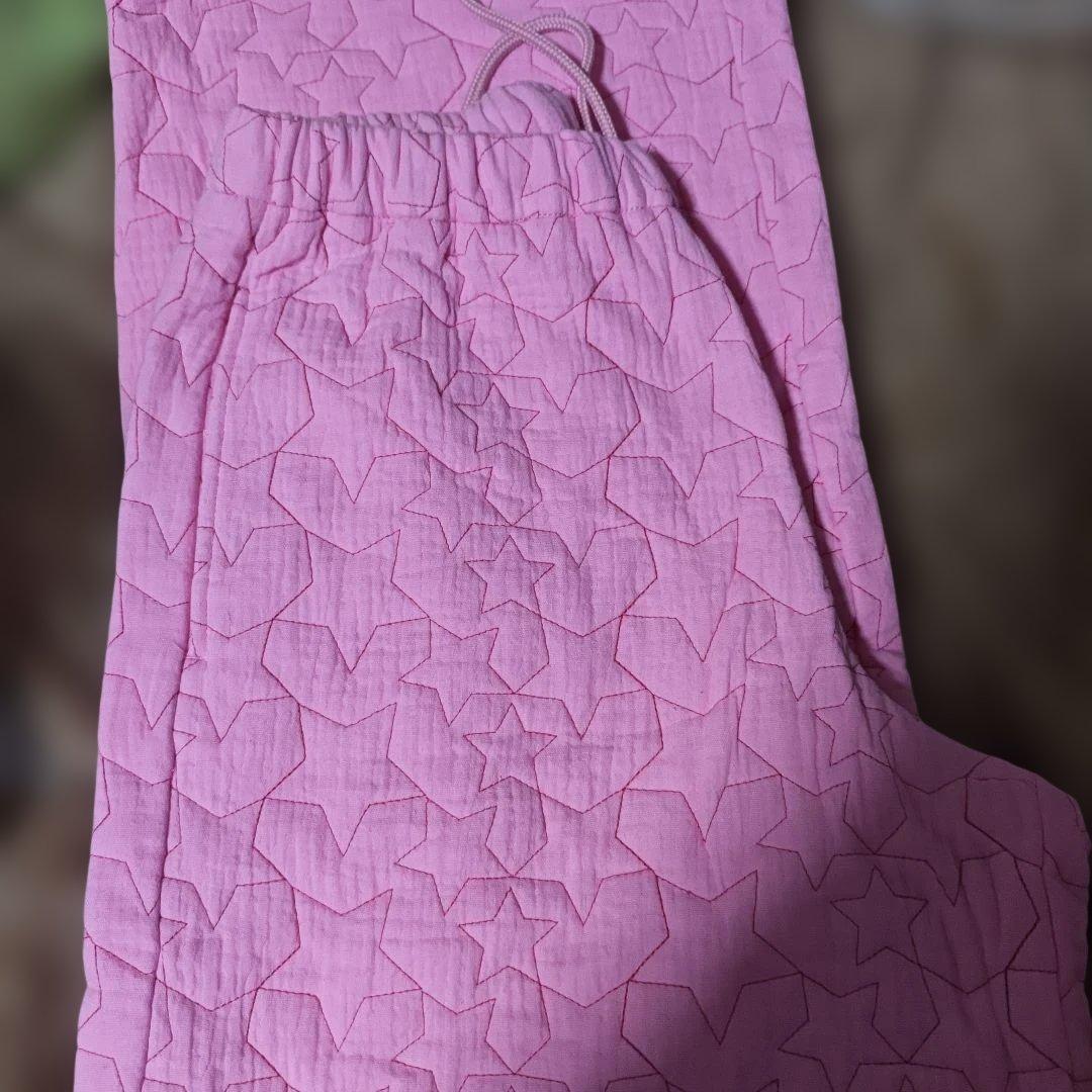 新品 完売品 仲里依紗 Re. アールイードット 星柄キルティングパンツ ピンク