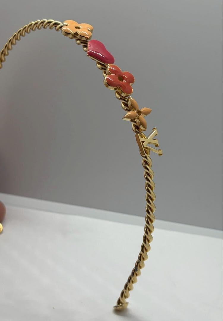 ルイヴィトン　カチューシャ　セレテット　スイートモノグラム　ゴールド