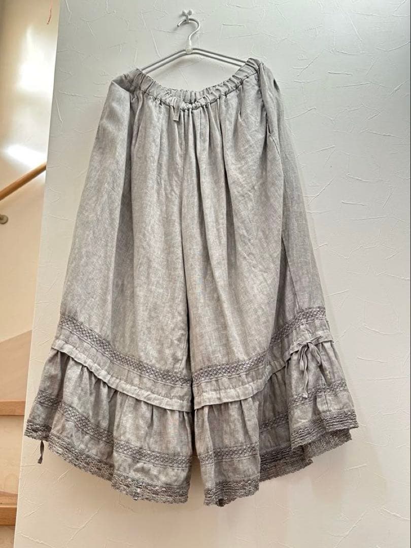 お値下げ★ネストローブ☆天然染め ドロワーズパンツ グレー used