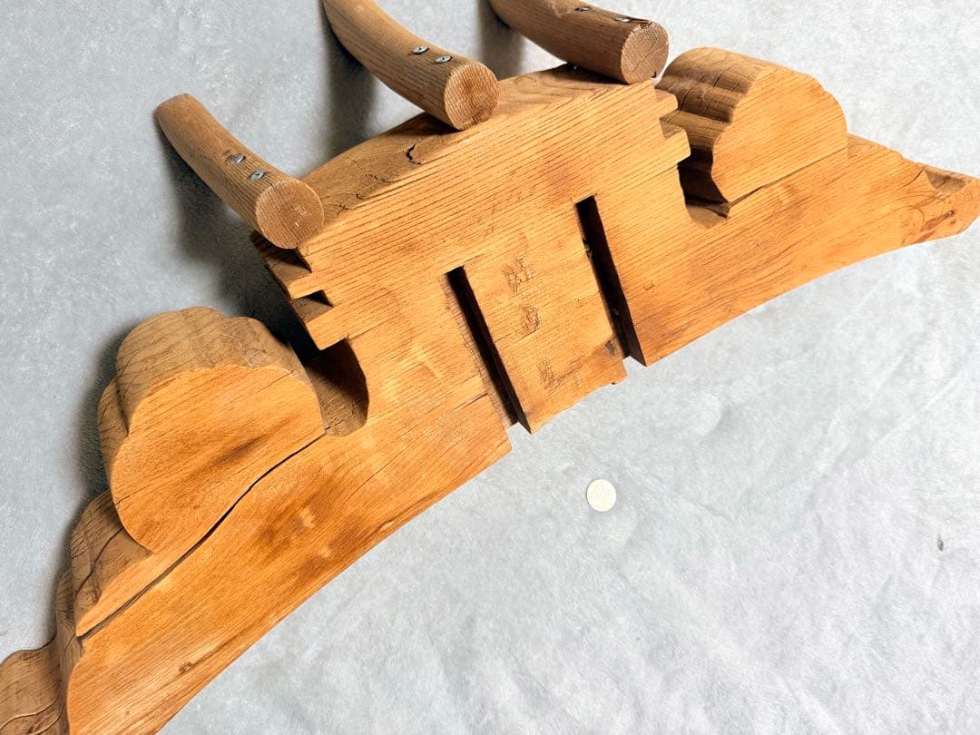 だんじり 鬼板（おにいた） 木彫り 彫刻 欅？ 屋根部材 祭礼 山車