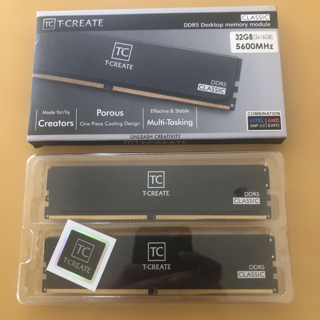 メモリー Team T-CREATE DDR5 5600MHz 32GB (16x2)