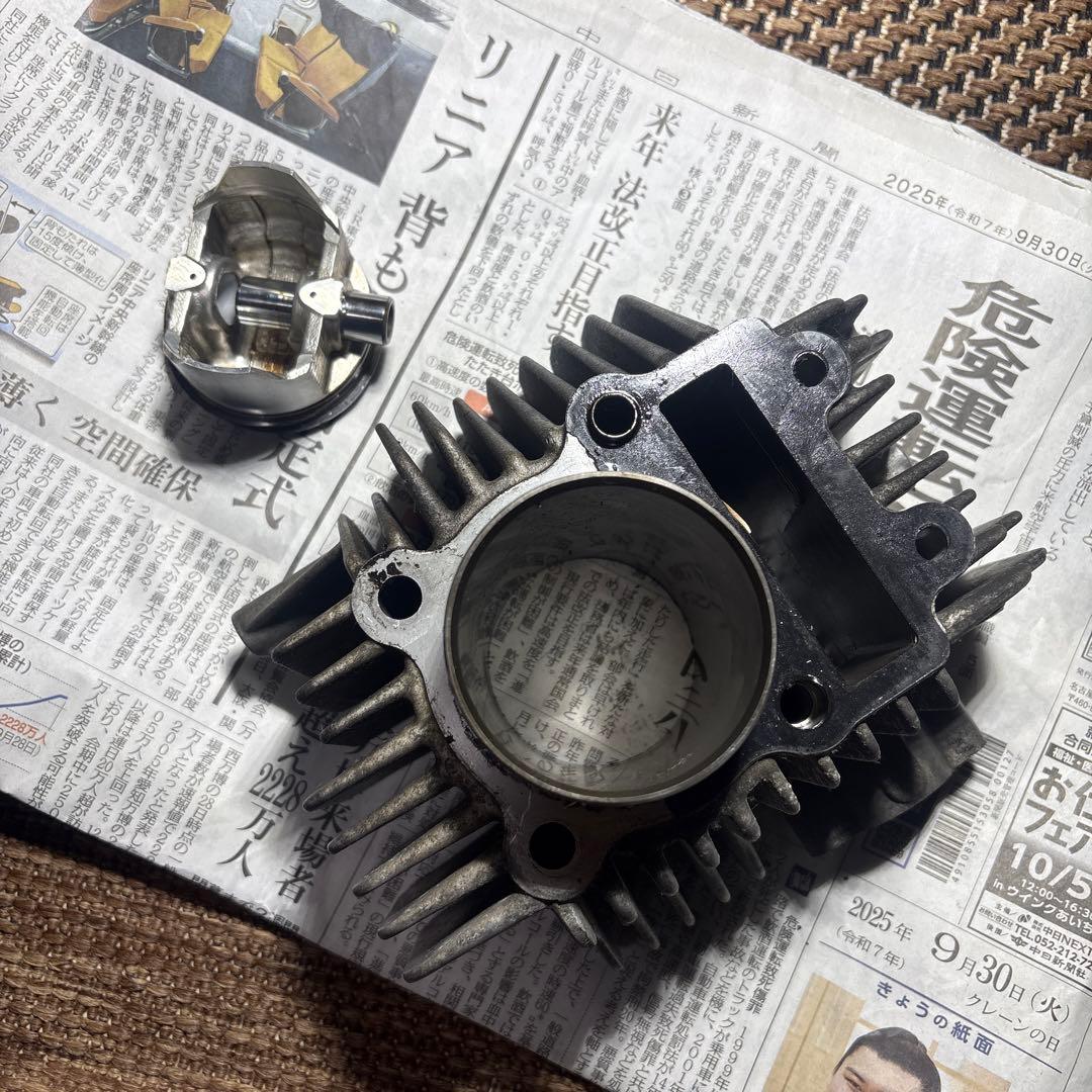 KSR110純正ヘッド KAZE125純正ボアアップシリンダ ピストン