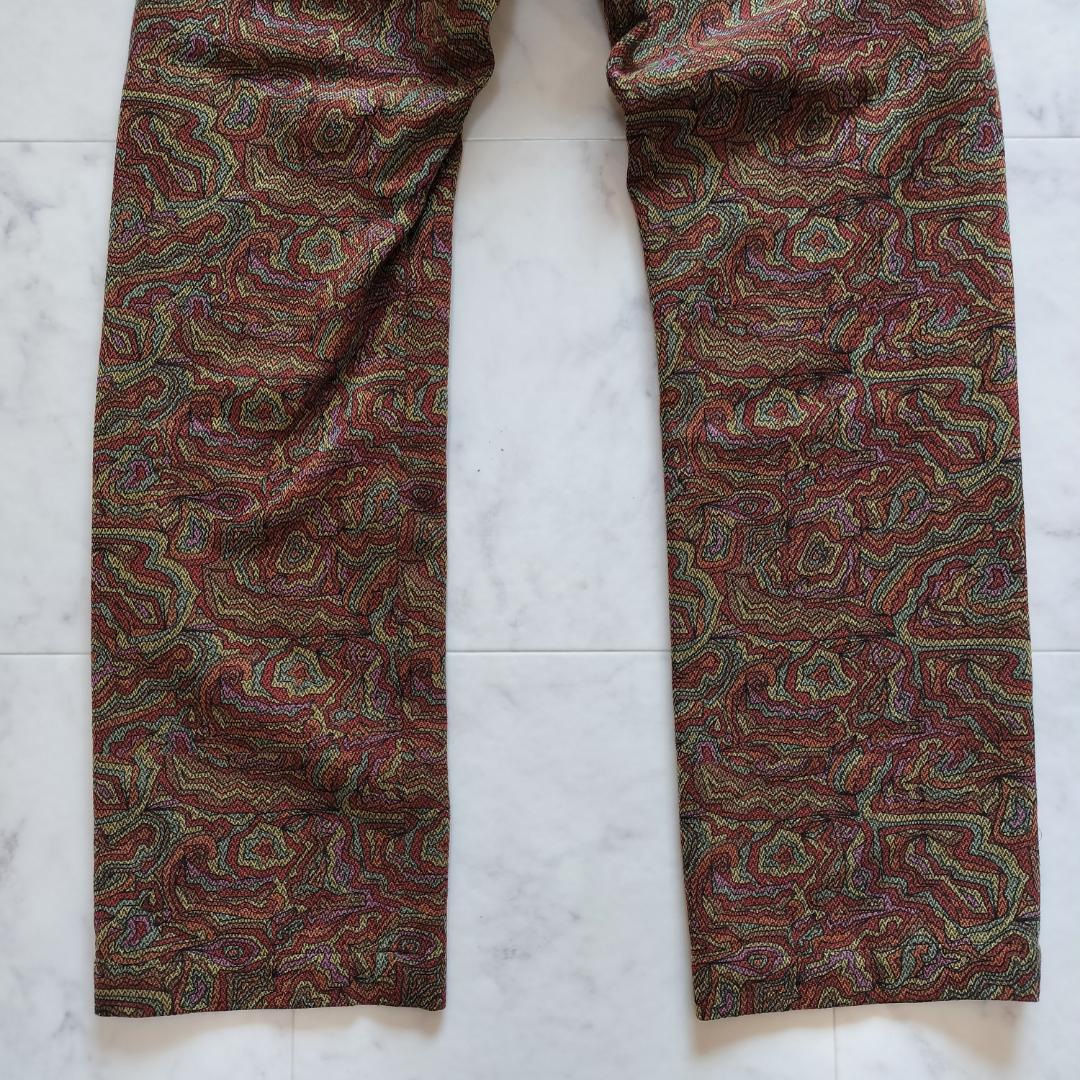 コムデギャルソンオムプリュス 01AW サイケ期 総柄 ウールヘリンボーンパンツ