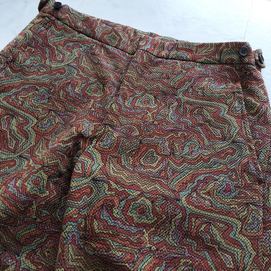 コムデギャルソンオムプリュス 01AW サイケ期 総柄 ウールヘリンボーンパンツ