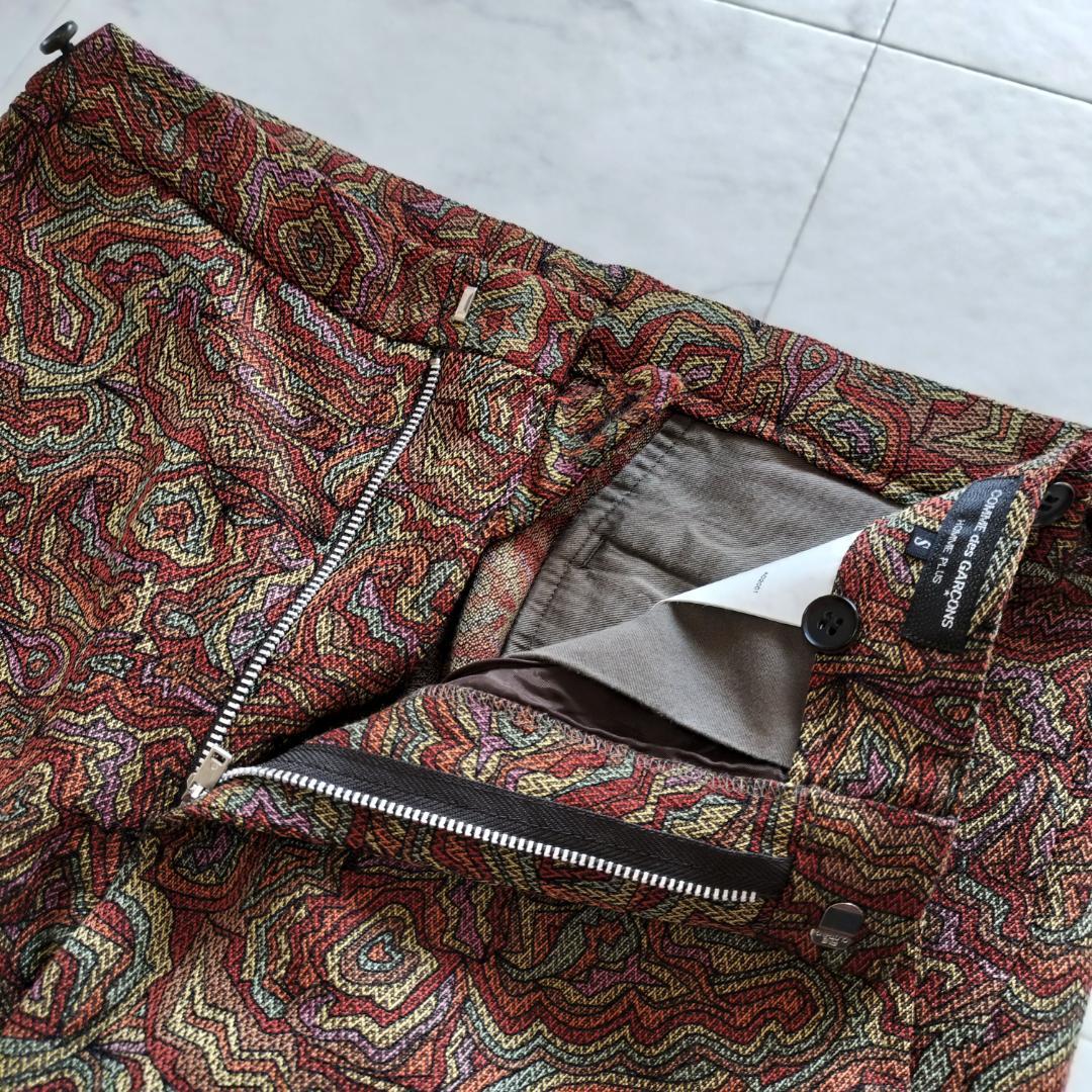 コムデギャルソンオムプリュス 01AW サイケ期 総柄 ウールヘリンボーンパンツ