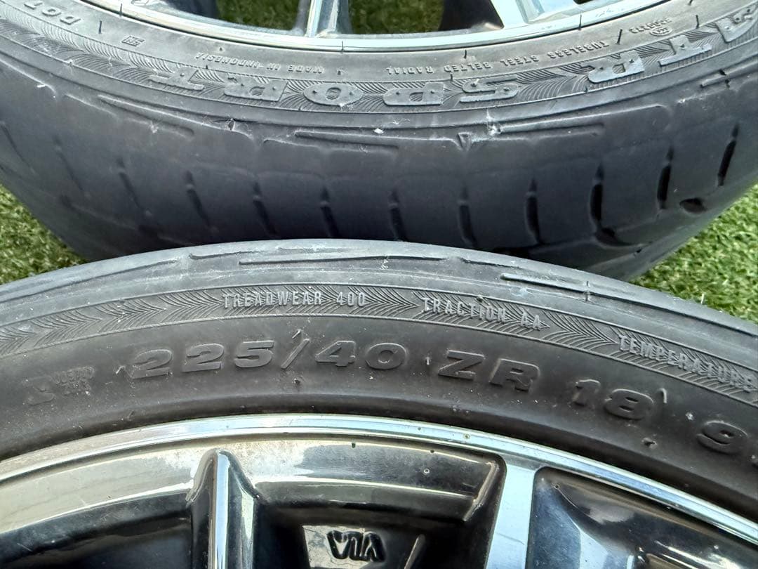 225/40ZR18 ウェッズレオニス 114.3 5穴 ノーマルタイヤ