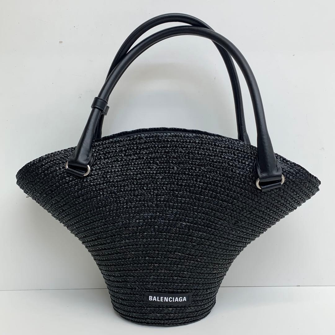 バレンシアガ ビーチバッグ ブラック 黒 かごバッグ 24082631