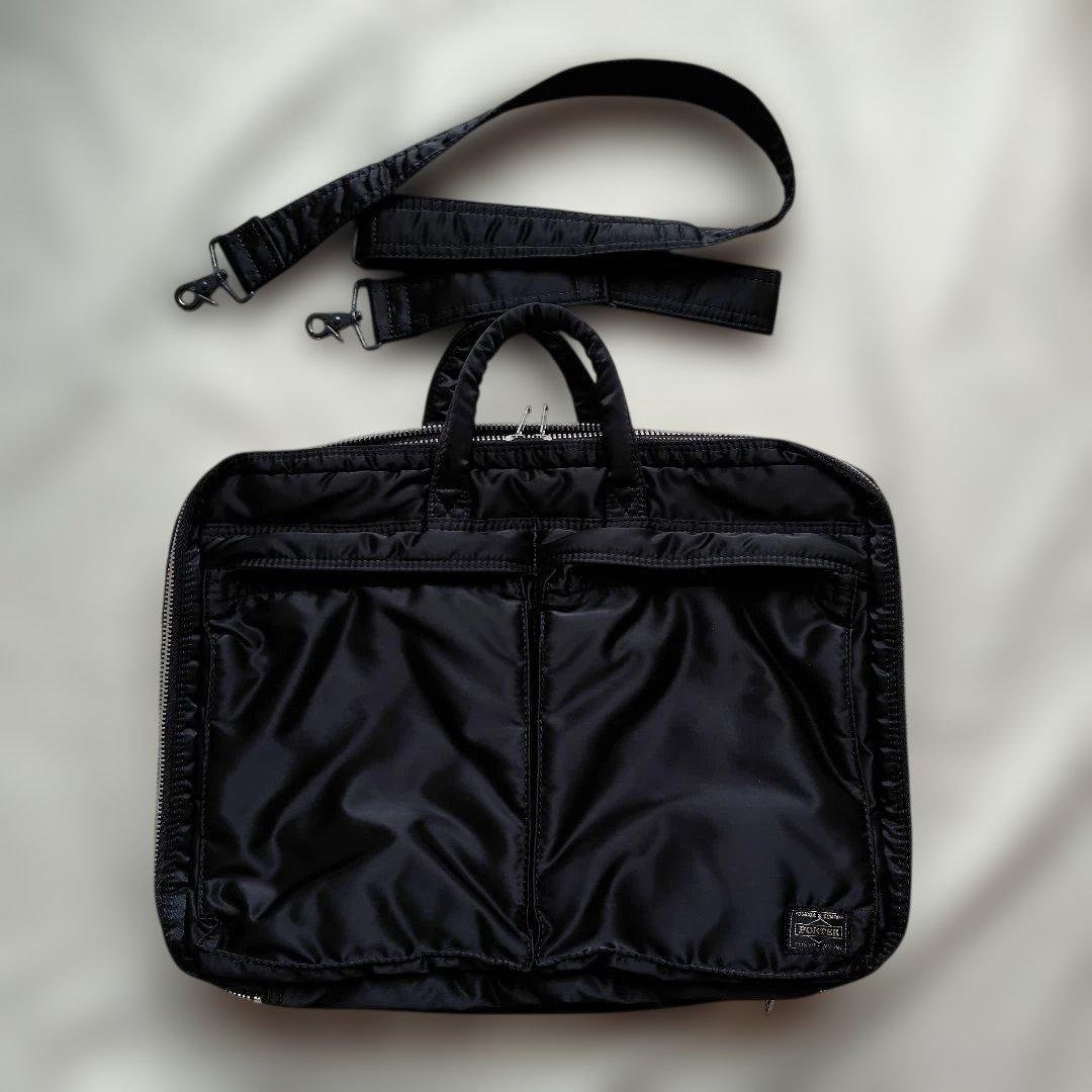 ポータータンカー　2Wayバック 黒 ナイロン バッグ ジッパー付き