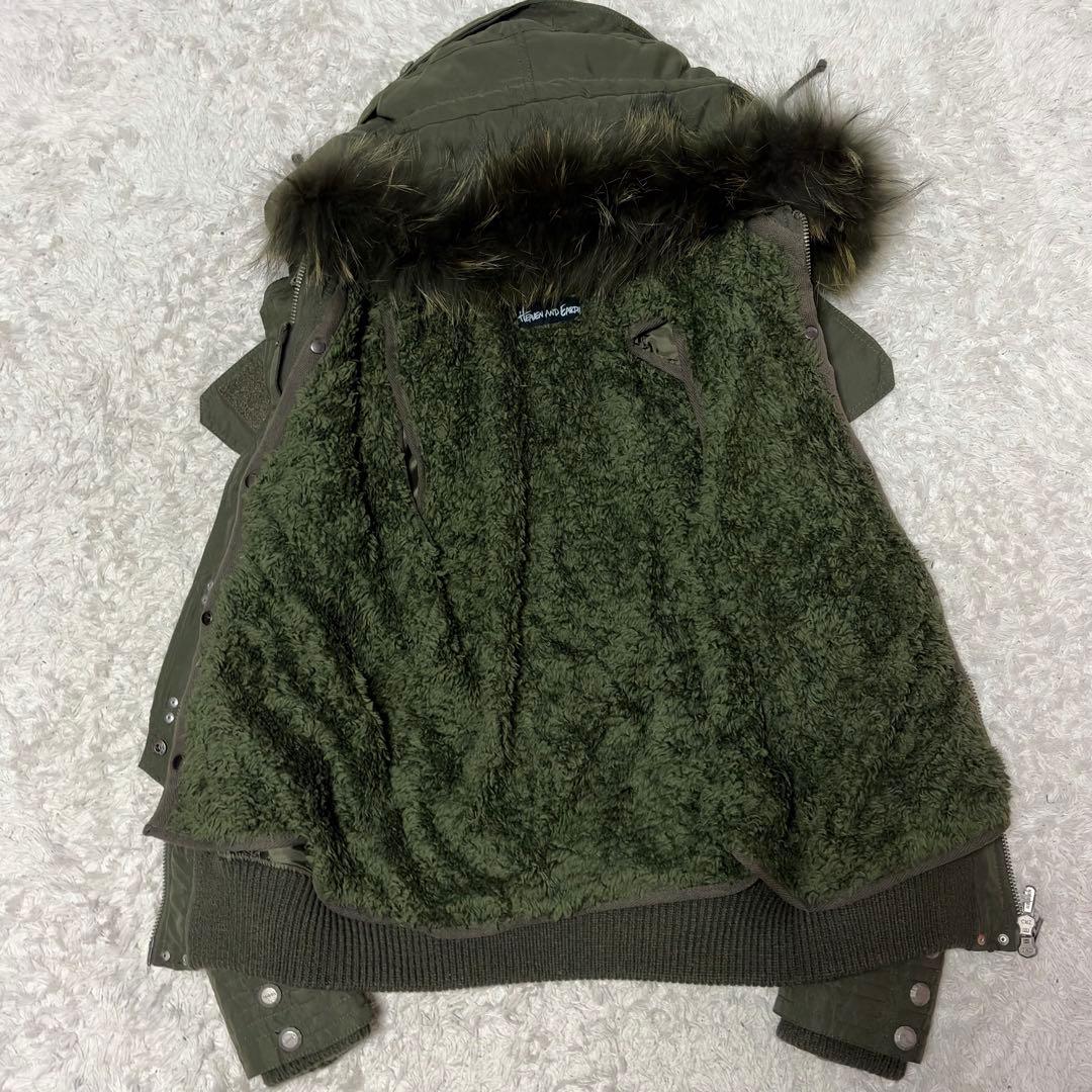 Rare 00’s リアルファー ミリタリージャケット ギャル 平成初期 Y2K