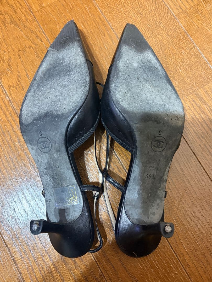 ☆レア☆ CHANEL ビンテージ　 スリングバック　サンダル　36 1/2
