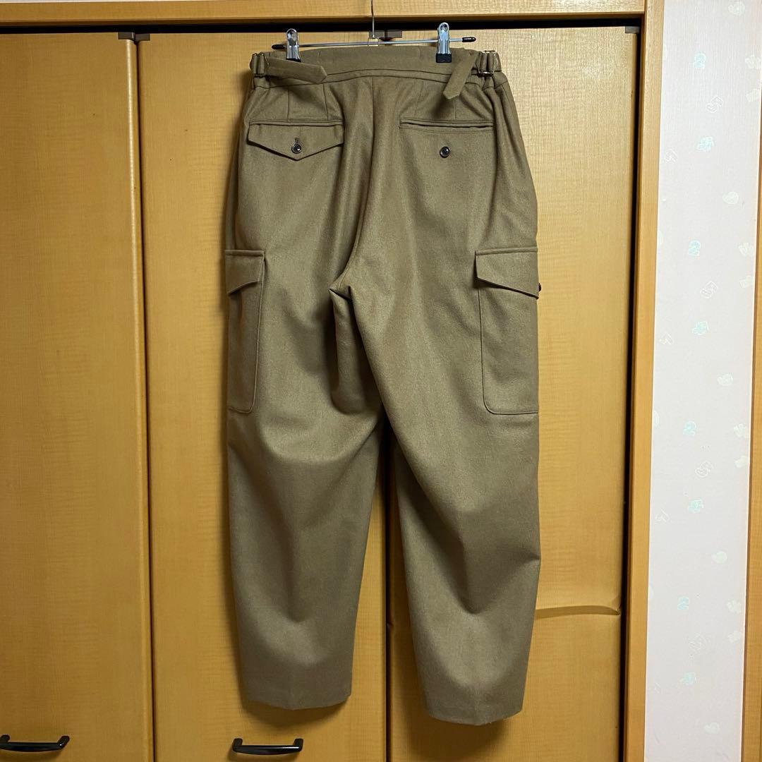 サヤトモ 2-Tack Flannel Cargo Pants ベージュ