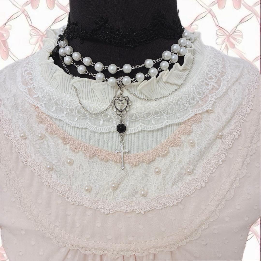 axes femme 2点セット 姫 ドット リボン ブラウス タートル 平成