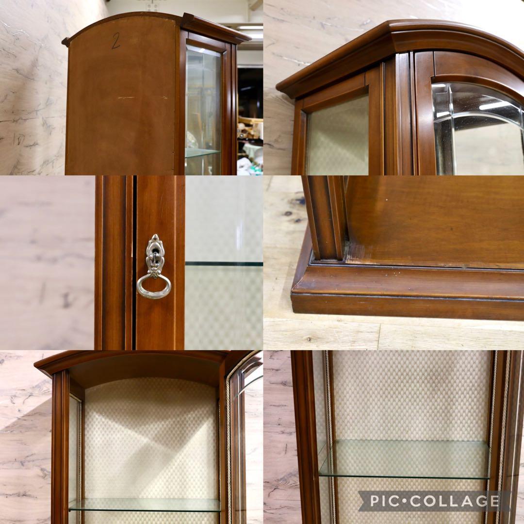 GMIS232○西洋 イタリア アンティーク 飾り棚 キャビネット リビング