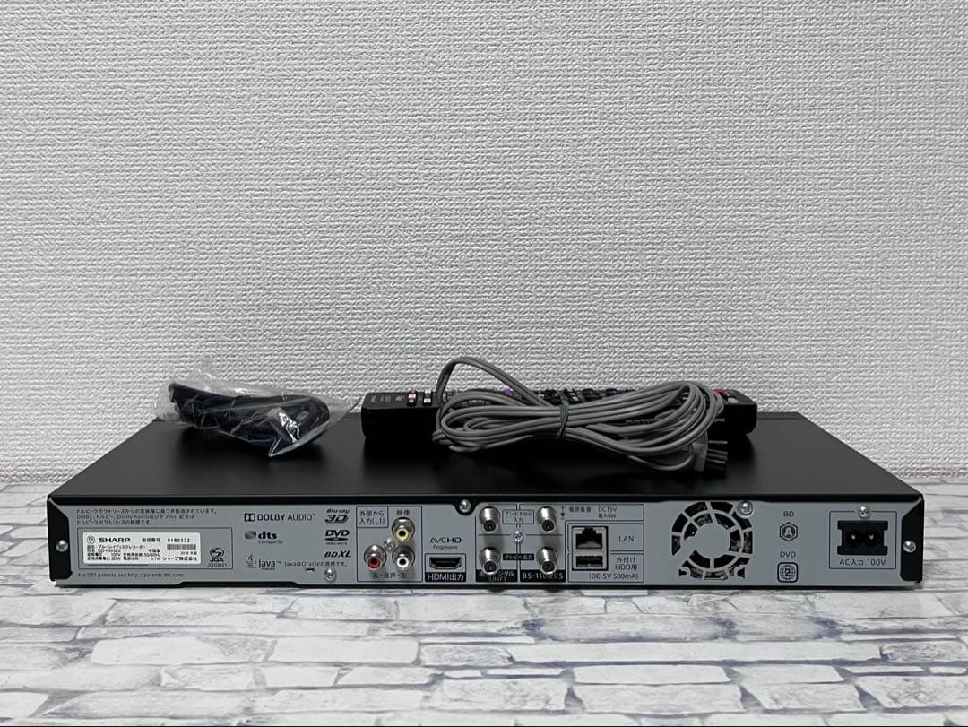4K 2番組録画　シャープ　ブルーレイレコーダー　BD-NW520
