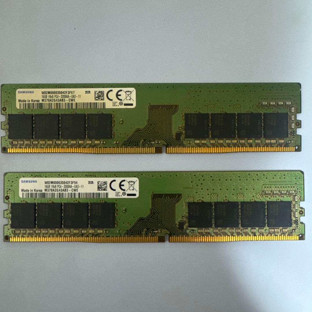 サムスン DDR4 3200 32GB 動作確認済み