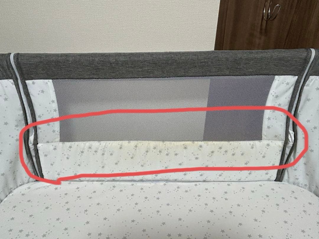 ［3/17まで］HZDMJ ベビーベッド　グレー　プレイヤード