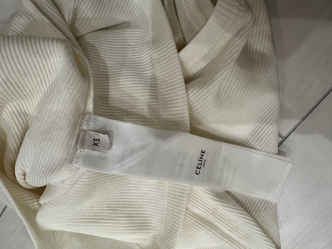 CELINE オフホワイト タンクトップ　セリーヌ