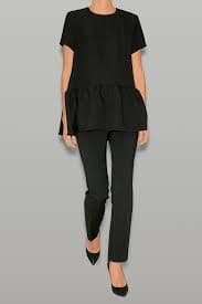 ✿　ヨーコチャン　ネイビー　サイズ40　ヘムギャザーブラウス