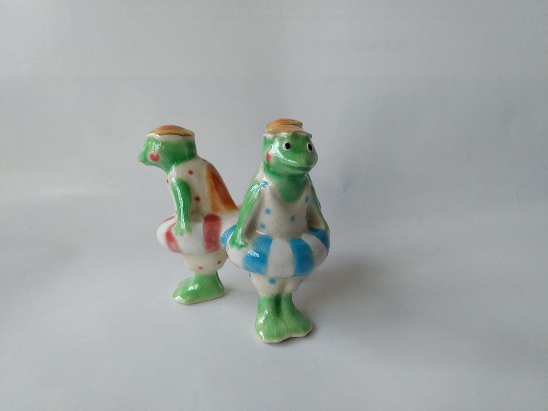 プーギー今岡三四郎 作 河童蓋置 京焼 共箱 共布 栞 蓋置 茶道具 新品