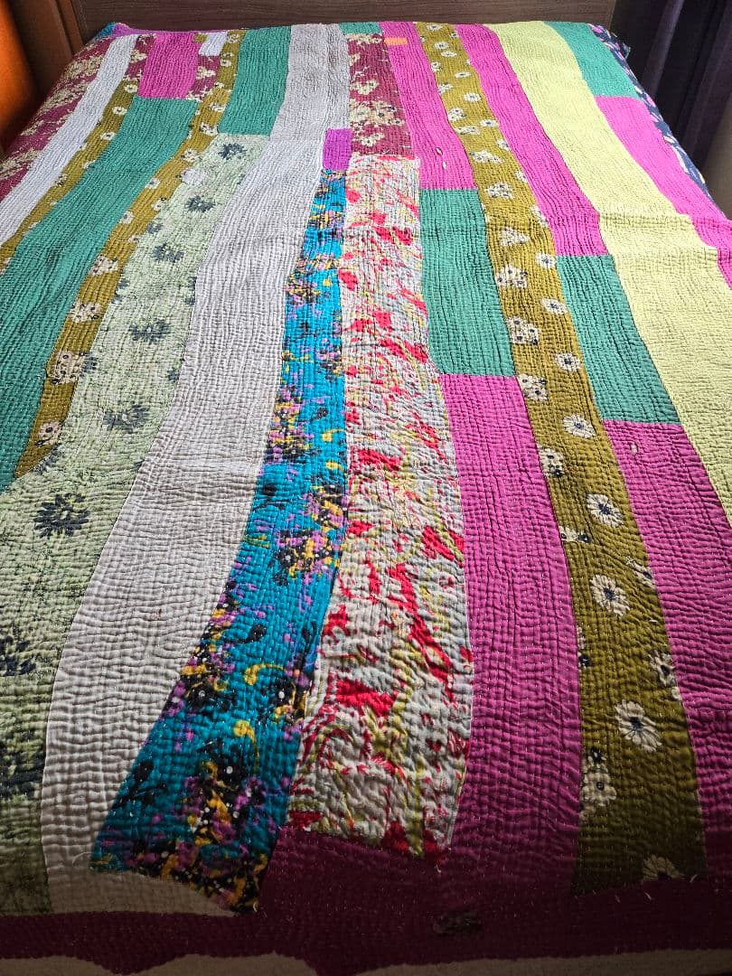 大判サイズ ヴィンテージラリーキルト カンタキルト オールドカンタ④