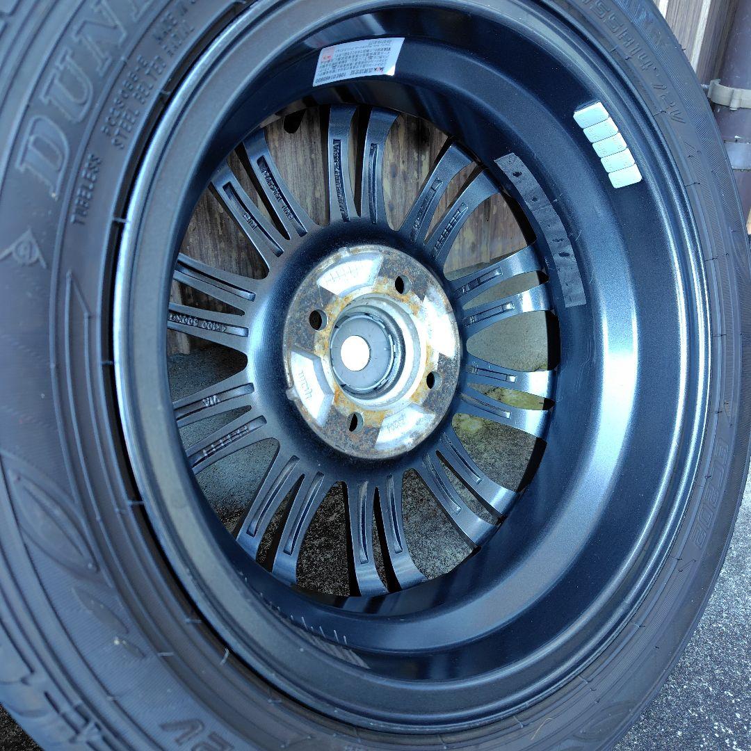 軽自動車用14インチアルミホイールサマータイヤ付。バリ溝美品。