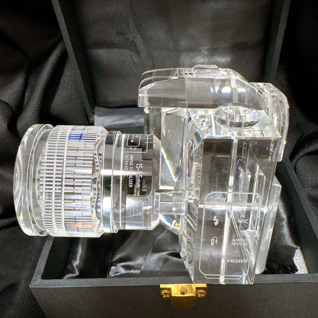 希少 クリスタル カメラ DSLR 2/3 EOS 7D オブジェ 置き物