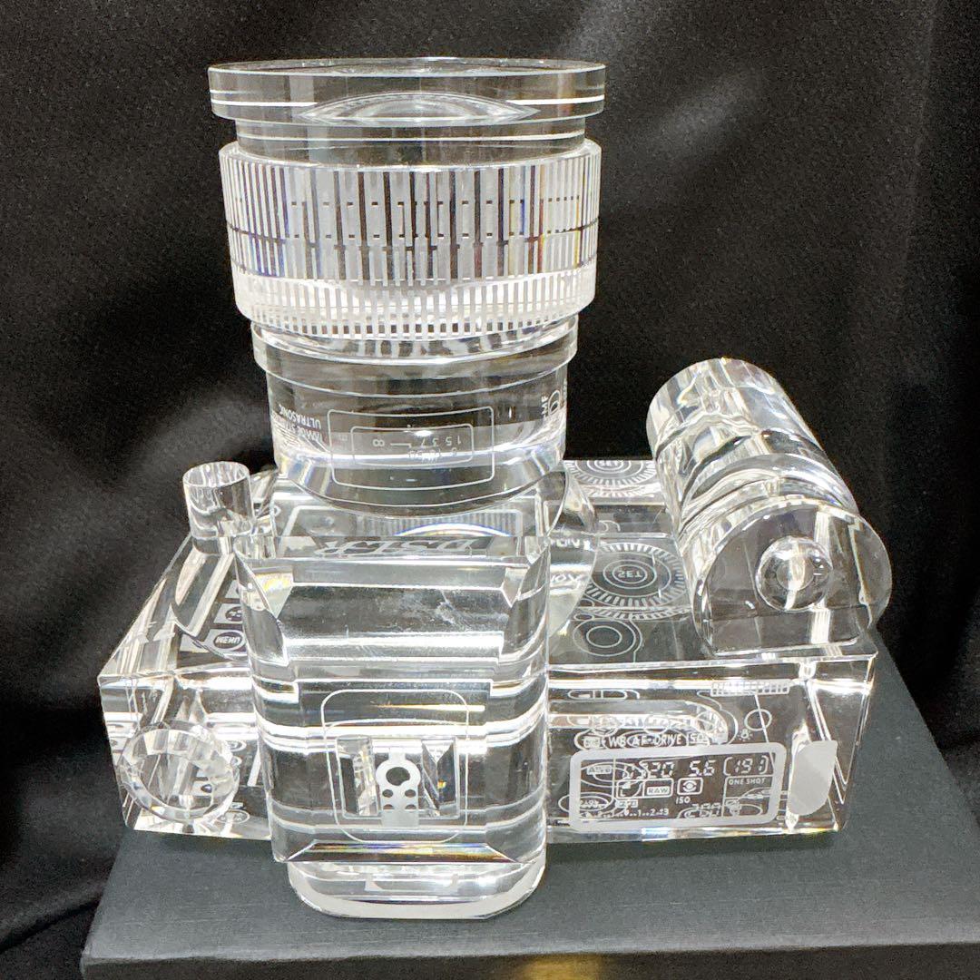 希少 クリスタル カメラ DSLR 2/3 EOS 7D オブジェ 置き物