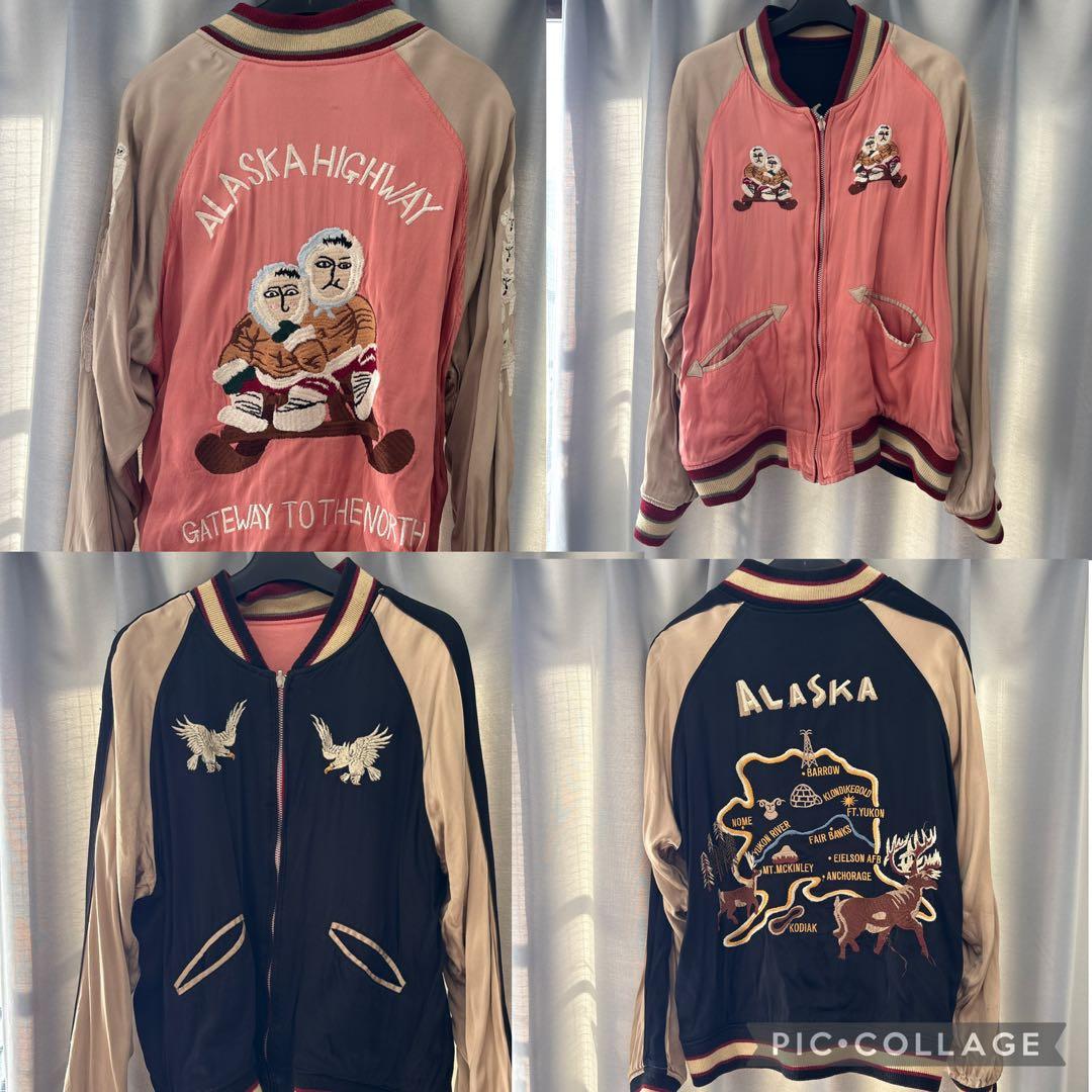 HOUSTON スカジャン　リバーシブル　腕犬ぞり　アラスカ