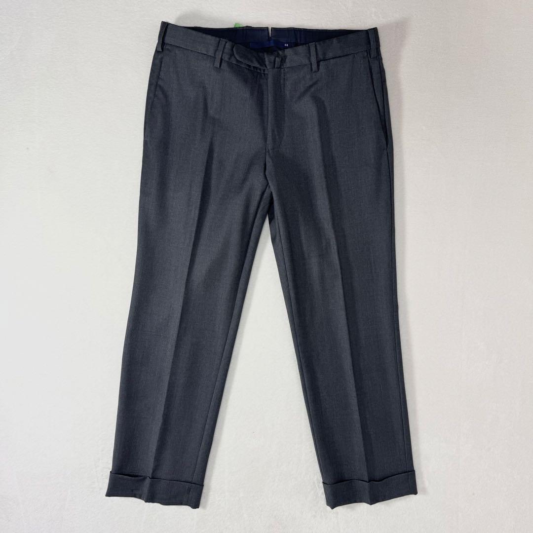 INCOTEX × I.G. BEAMS ウール スラックス グレー 48