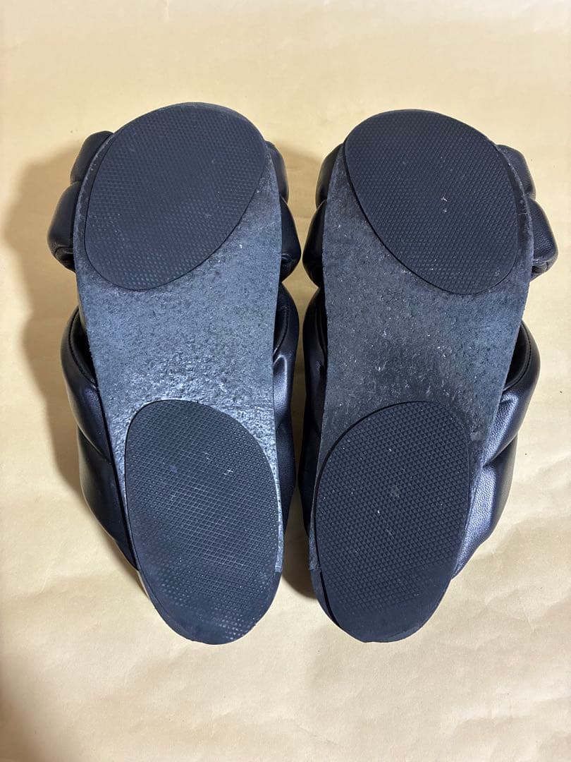 JIL SANDER クロスレザーベルトサンダル 41 Black メンズ