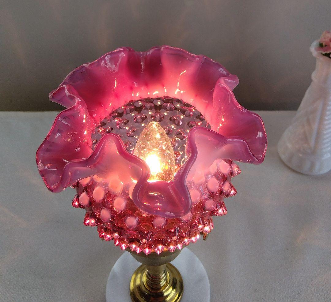 ☆美☆フェントン クランベリーシェード テーブルランプ レア